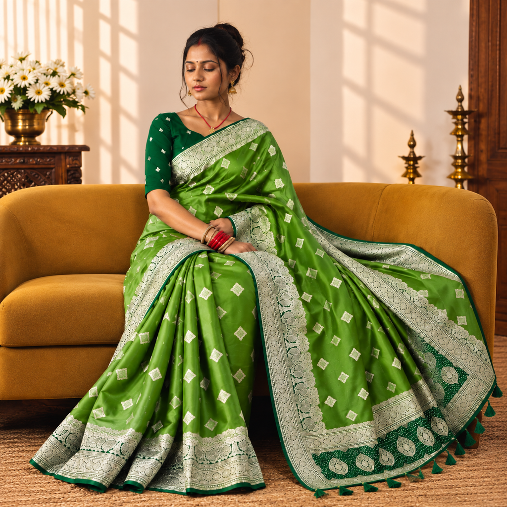 Morpankh Rani Banarasi Silk Saree