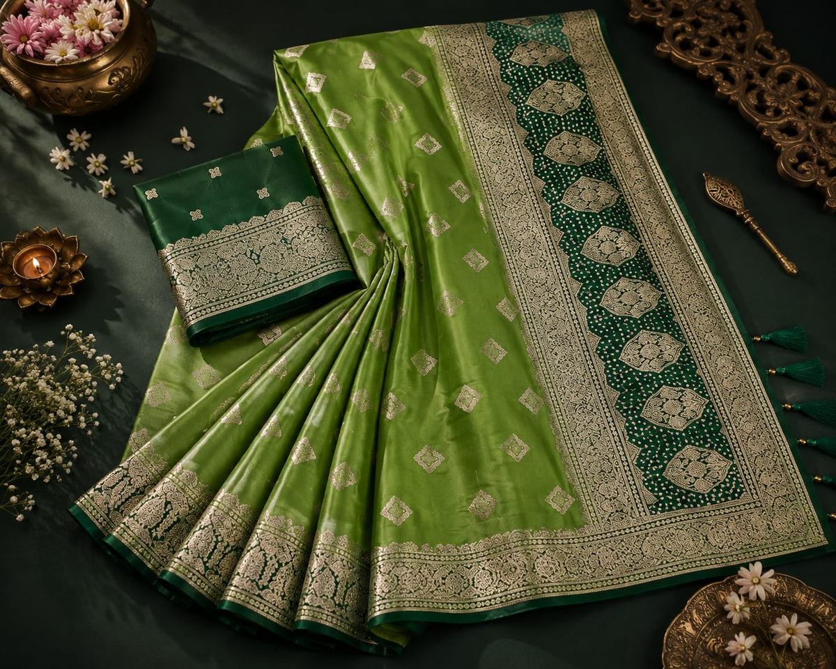 Morpankh Rani Banarasi Silk Saree