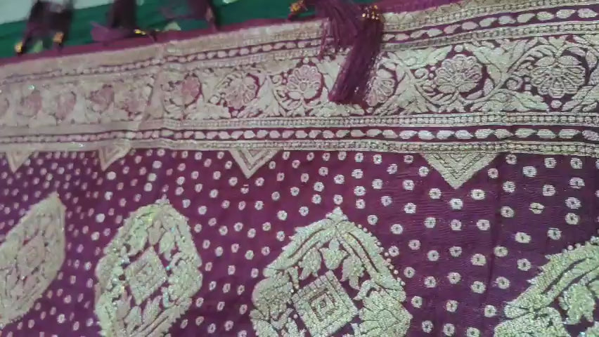 Morpankh Rani Banarasi Silk Saree Green